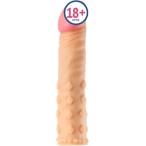 Max Man Uzatmalı Tırtıklı Penis Kılıfı 18 cm