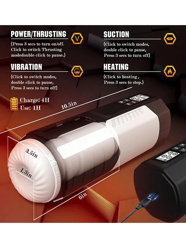 Max Thrust ısıtmalı vakumlu mastürbatör – görsel 4
