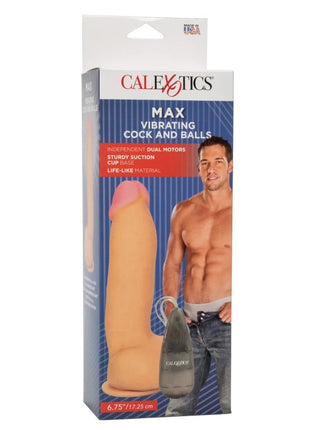 CalExotics Max Vibrating Cock & Balls 20 cm Titreşimli Realistik Penis