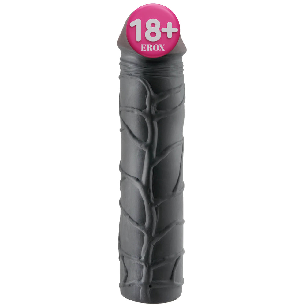 Mega 3 İnç Uzatmalı Ten Hissi Penis Kılıfı – Siyah