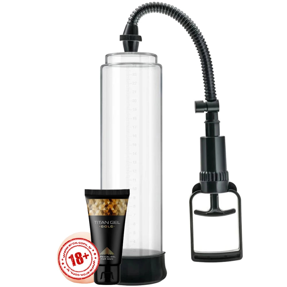 Men's Pump Tetikli Penis Pompası – Jel ve Vajina Başlıklı Paket