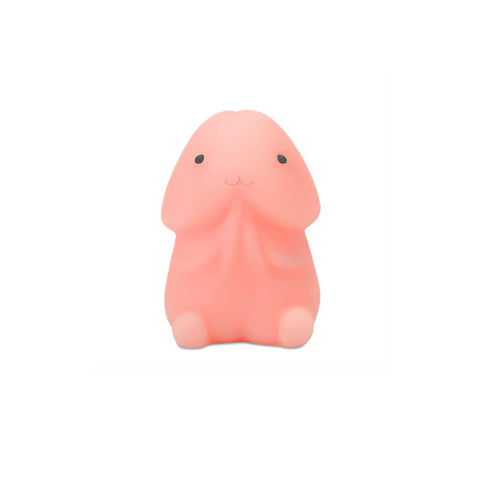 Mini Dildo Formlu Stres Giderici TPR Oyuncak – Açık Pembe, 4 cm