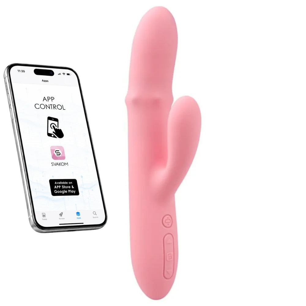 Mora Neo Uygulama Kontrollü Boncuk Hareketli Rabbit Vibratör – Şeftali