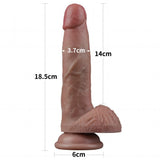 Nature Cock çift katmanlı realistik dildo 18,5 cm – görsel 3