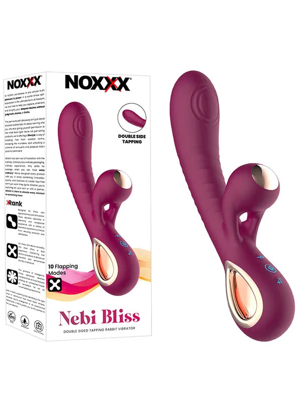 Nebi Bliss 10 Parmak Hareketli Titreşimli Rabbit Vibratör – Bordo