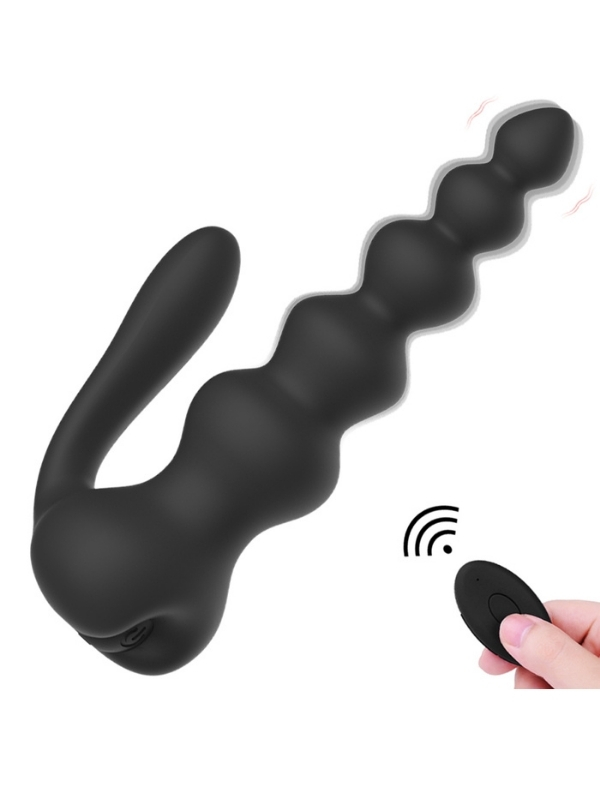 Neue 10 Modlu Boncuklu Titreşimli Anal Plug – Kumandalı