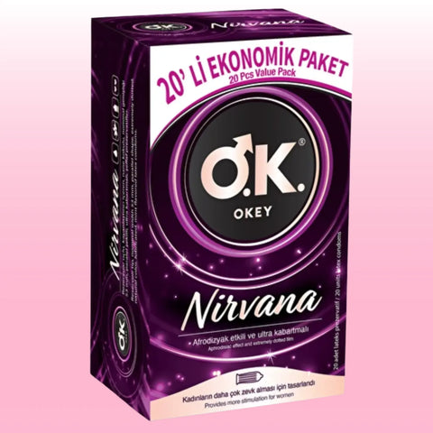 Nirvana Ultra Kabartmalı Nane Aromalı Prezervatif – 20'li