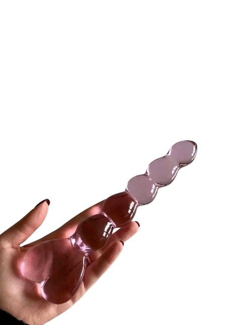 Pipedream Icicles No. 43 Beaded Hand Blown Glass Massager Cam Dildo
