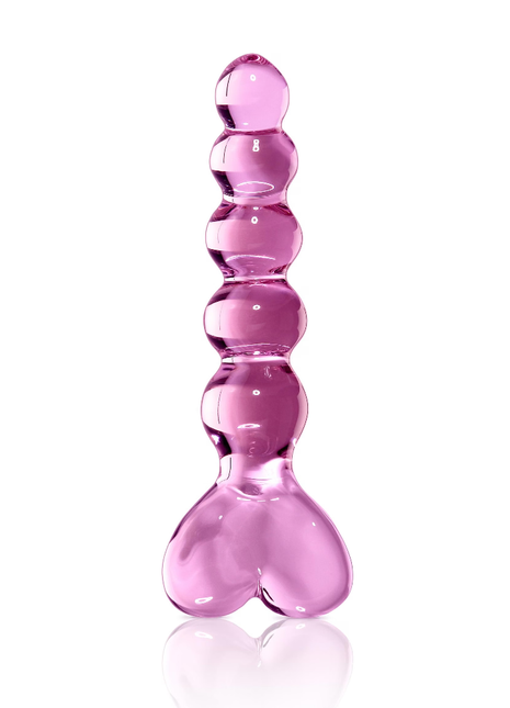 Pipedream Icicles No. 43 Beaded Hand Blown Glass Massager Cam Dildo