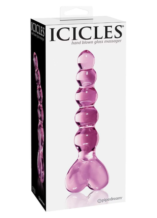 Pipedream Icicles No. 43 Beaded Hand Blown Glass Massager Cam Dildo
