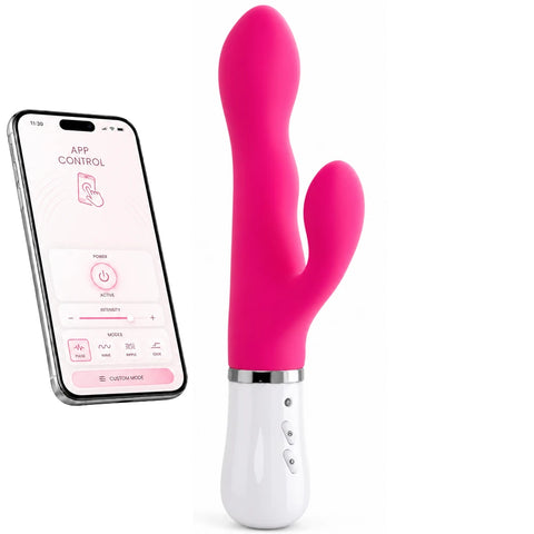 Nora Uygulama Kontrollü Döner Başlıklı Rabbit Vibratör – Pembe