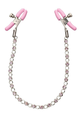 Calexotics Crystal Chain Nipple Clamps Göğüs Klipsi Pink