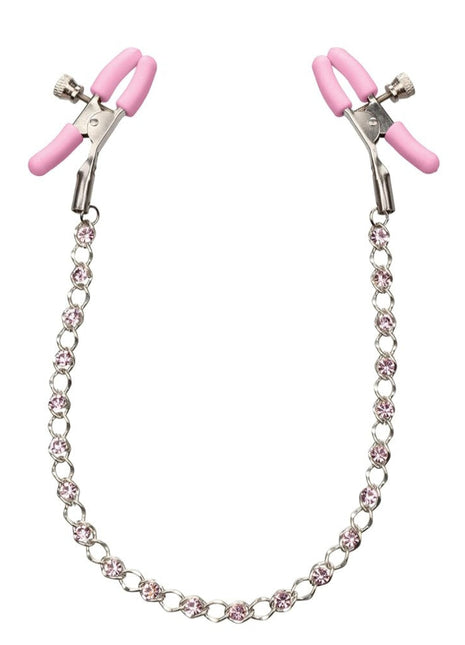 Calexotics Crystal Chain Nipple Clamps Göğüs Klipsi Pink