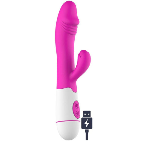 Olai Çift Motorlu 30 Modlu Şarjlı Rabbit Vibratör – Pembe