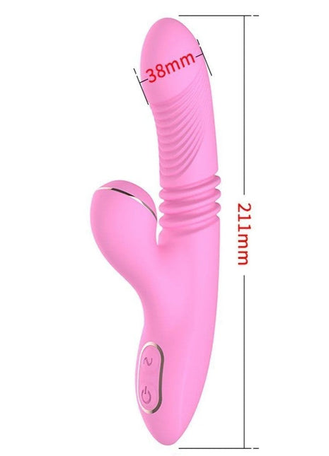 Dibe Haloy Olivia Thrusting İleri Geri Hareketli Hava Darbeli Rabbit Vibratör Purple
