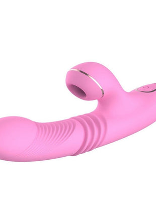 Dibe Haloy Olivia Thrusting İleri Geri Hareketli Hava Darbeli Rabbit Vibratör Pink