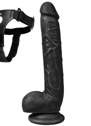 Xise Dildo Series Optimus Büyük 26 cm Belden Bağlamalı Realistik Penis XS-WBC10028 Black