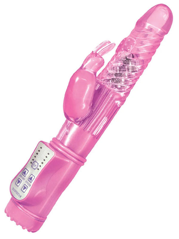 Oynar Başlıklı Rabbit Vibratör – 36 Titreşim, 6 Rotasyon, Pembe