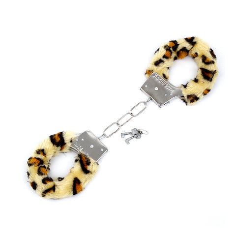 Peluş İç Yüzeyli Metal Fantezi Kelepçe – Leopar Desenli, Kilitli