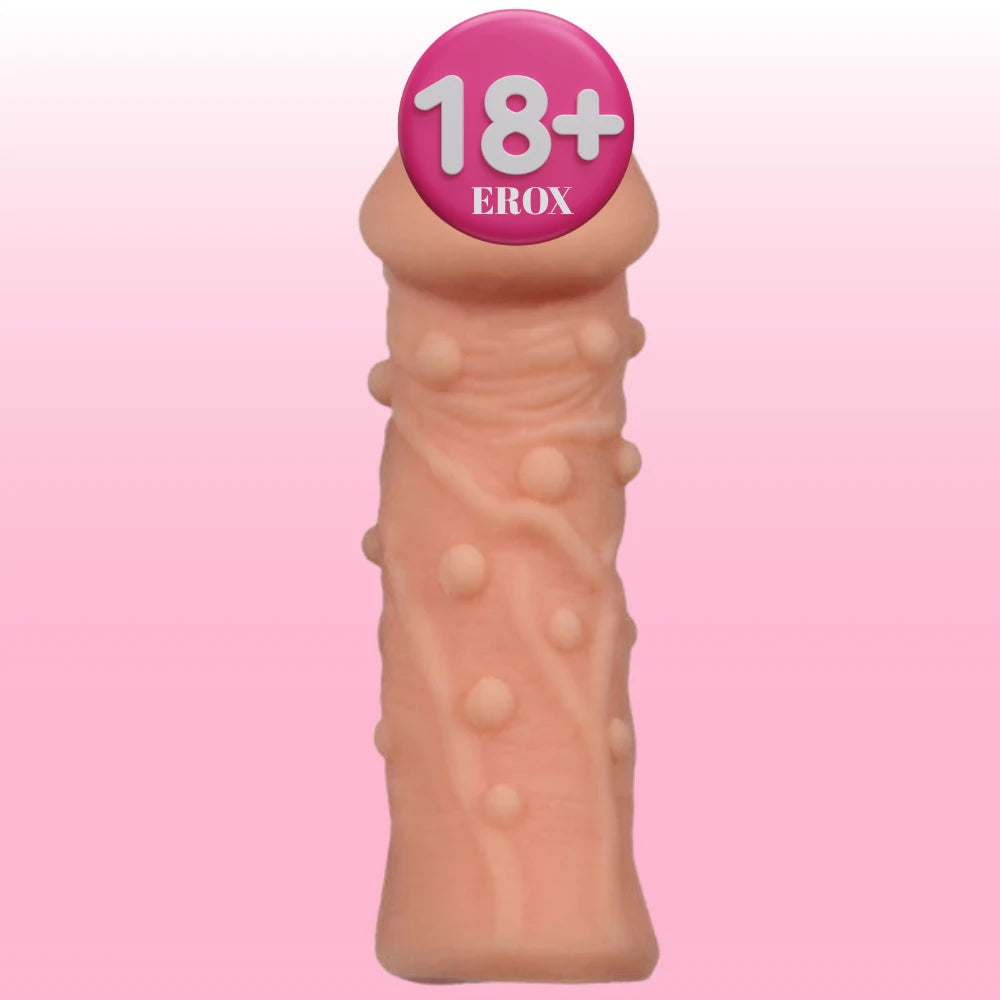 Penis Sleeve Notch Damarlı Tırtıklı Kalınlaştırıcı Kılıf – Ten Rengi