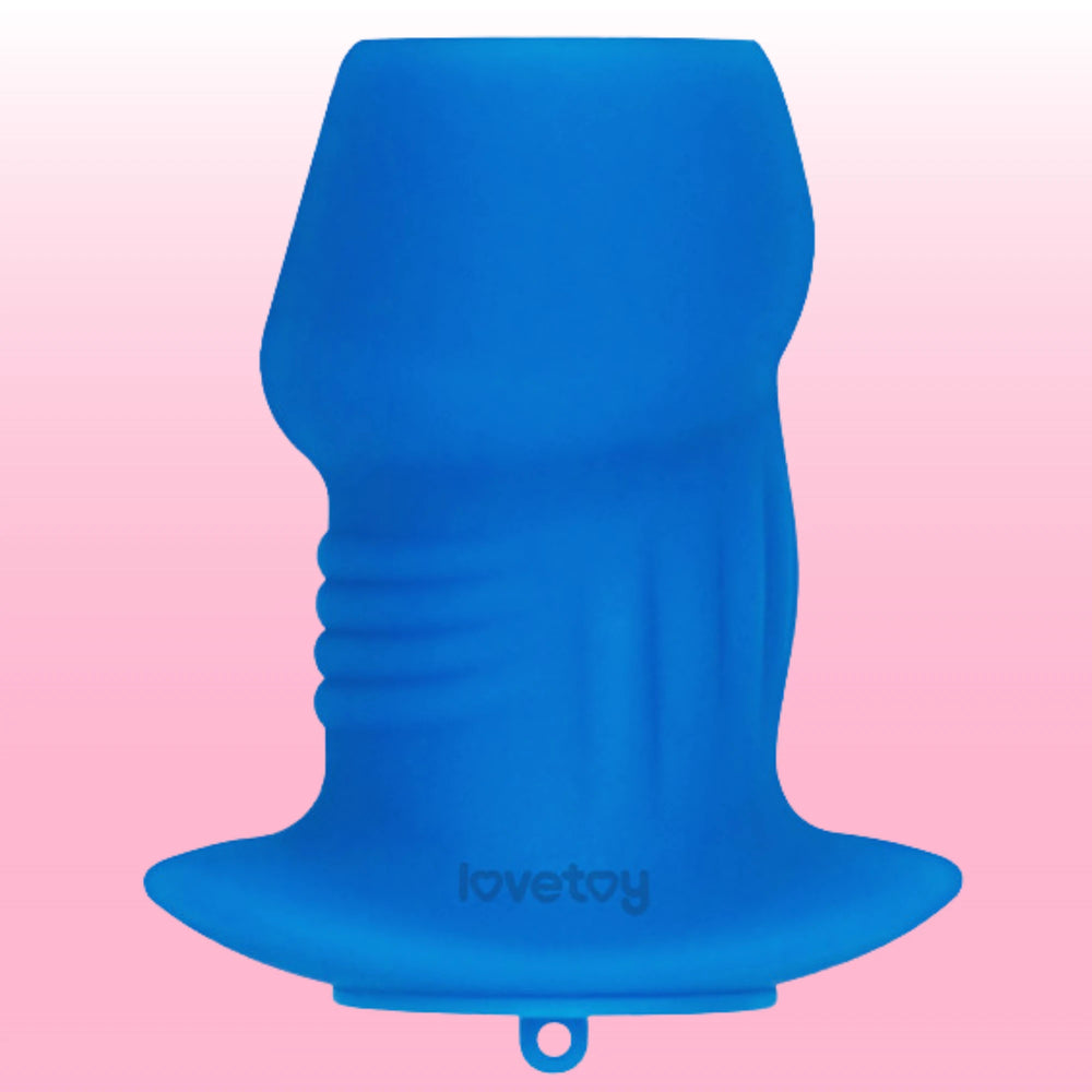 Pinnacle Pro Ribbed Peeper Oluklu Tünel Silikon Anal Plug – Mavi