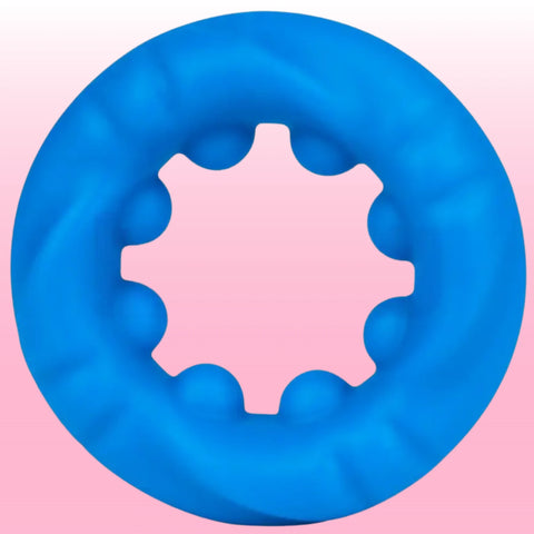 Pinnacle Pro Ridge Bump İç Dokulu Silikon Penis Halkası – Koyu Mavi