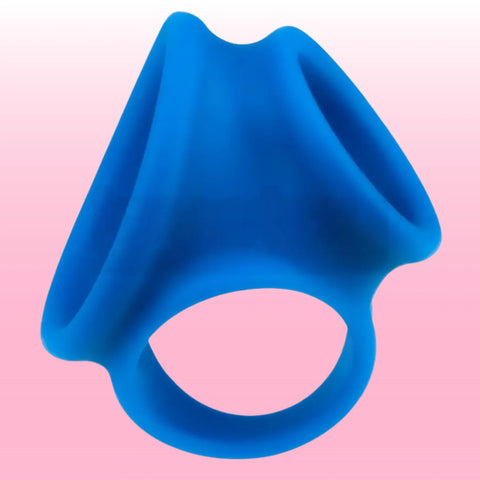 Pinnacle Pro Trio Grip Üç Halkalı Testis Destekli Penis Kılıfı – Mavi