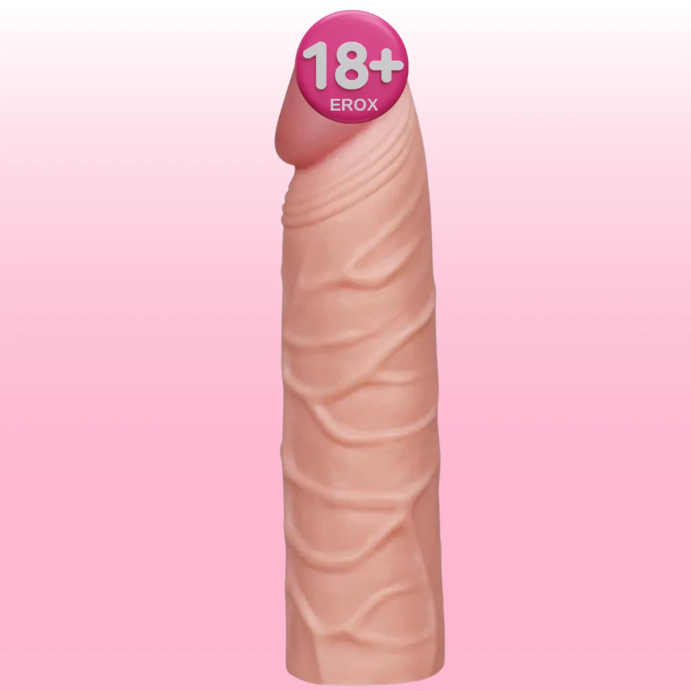 Pleasure X-Tender 3 cm Dolgulu Damarlı Kılıf 17 cm