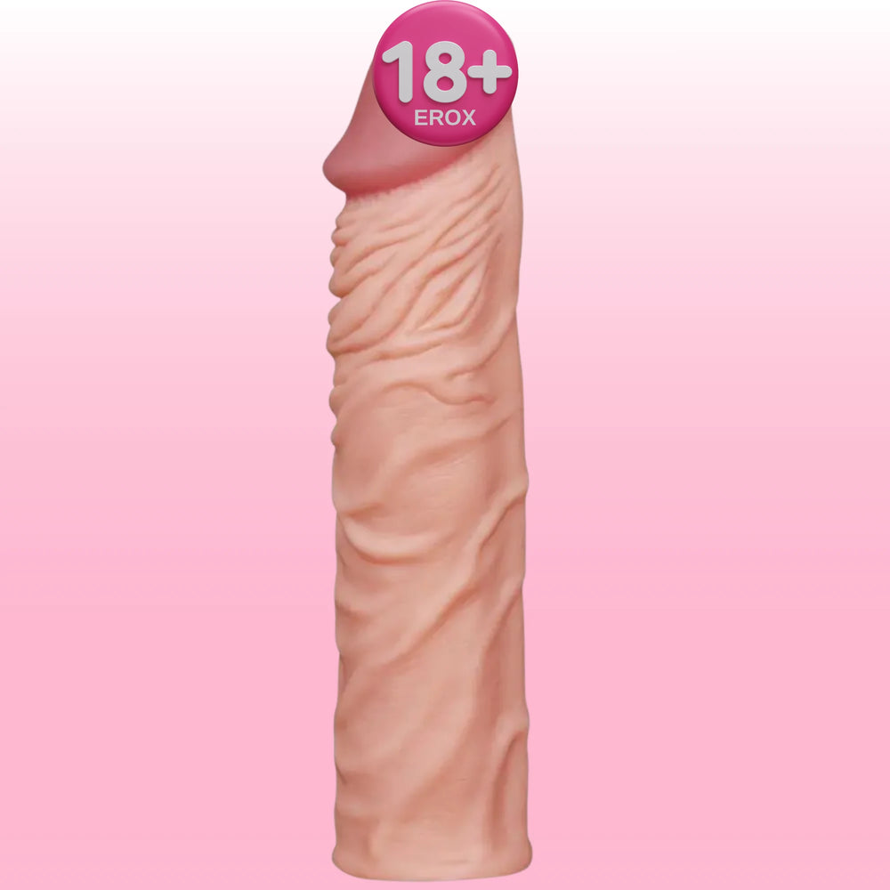 Pleasure X-Tender 5 cm Dolgulu Damarlı Realistik Kılıf 19 cm