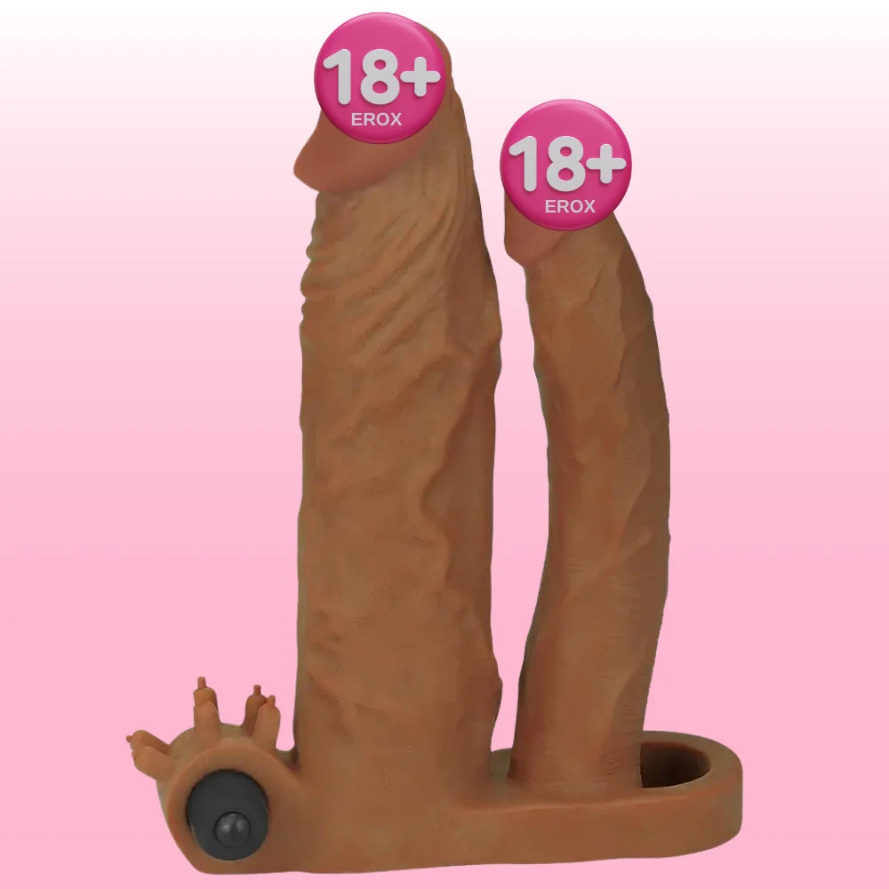 Pleasure X-Tender Çift Taraflı Titreşimli Kılıf 5,5 cm Uzatmalı