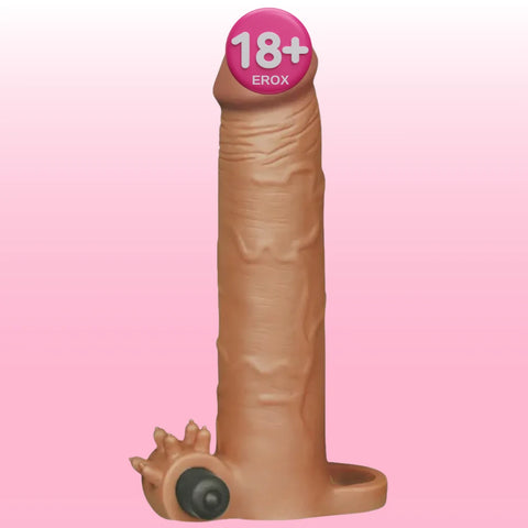 Pleasure X-Tender Titreşimli Kılıf 6,5 cm Dolgulu – Esmer Ten