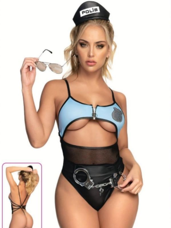 polis temalı kelepçeli body – görsel 1