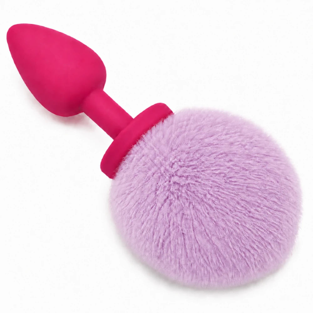 Ponpon Kuyruklu Yumuşak Silikon Anal Plug – Lila