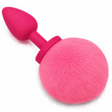pembe ponpon kuyruklu silikon anal plug – görsel 1