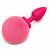 pembe ponpon kuyruklu silikon anal plug – görsel 2