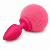 pembe ponpon kuyruklu silikon anal plug – görsel 3