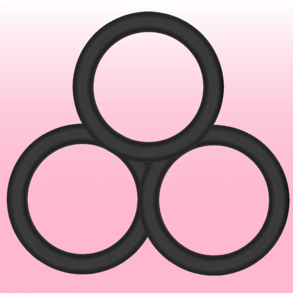 Power Plus Snug Ring 3'lü Silikon Penis Halkası Seti – Dar Kalıp