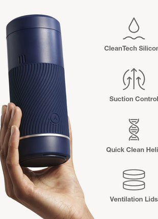Arcwave Pow CleanTech Silicon Emiş Güçlü Mastürbatör Blue