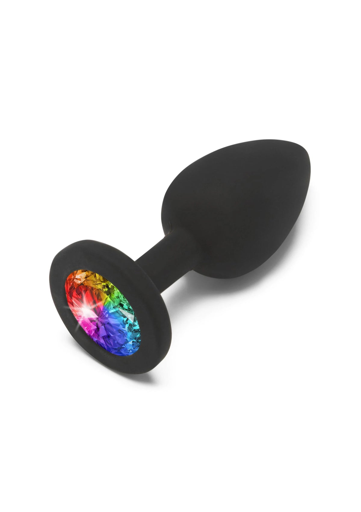 Rainbow çok renkli taşlı silikon anal plug small – görsel 3