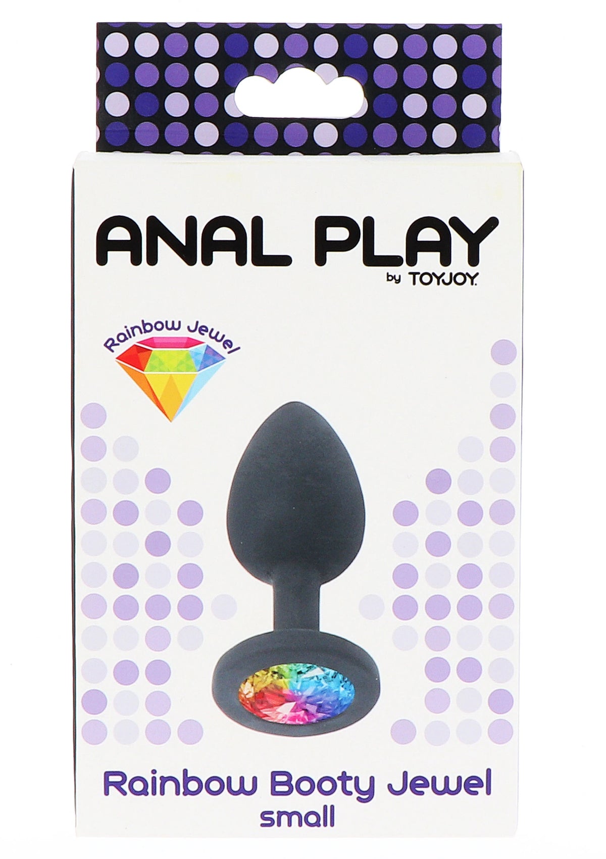 Rainbow çok renkli taşlı silikon anal plug small – görsel 4