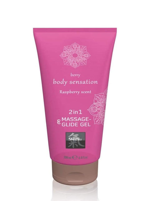 Hot Shiatsu Massage & Glide Gel 2in1 Raspberry Masaj ve Kayganlaştırıcı Jel 200ml