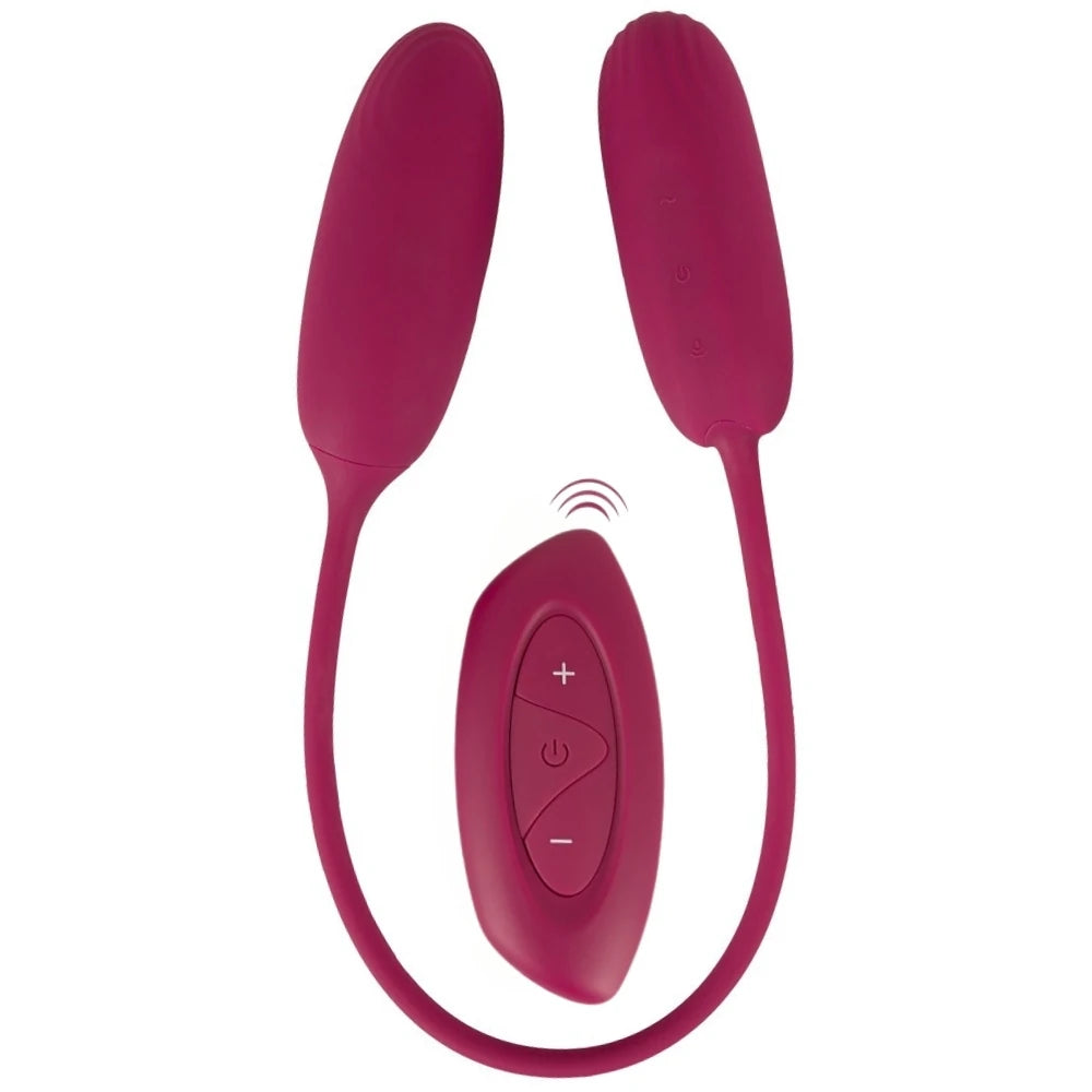 RC Shaking Love Egg Duo Kumandalı Çift Yumurta Vibratör – Kırmızı