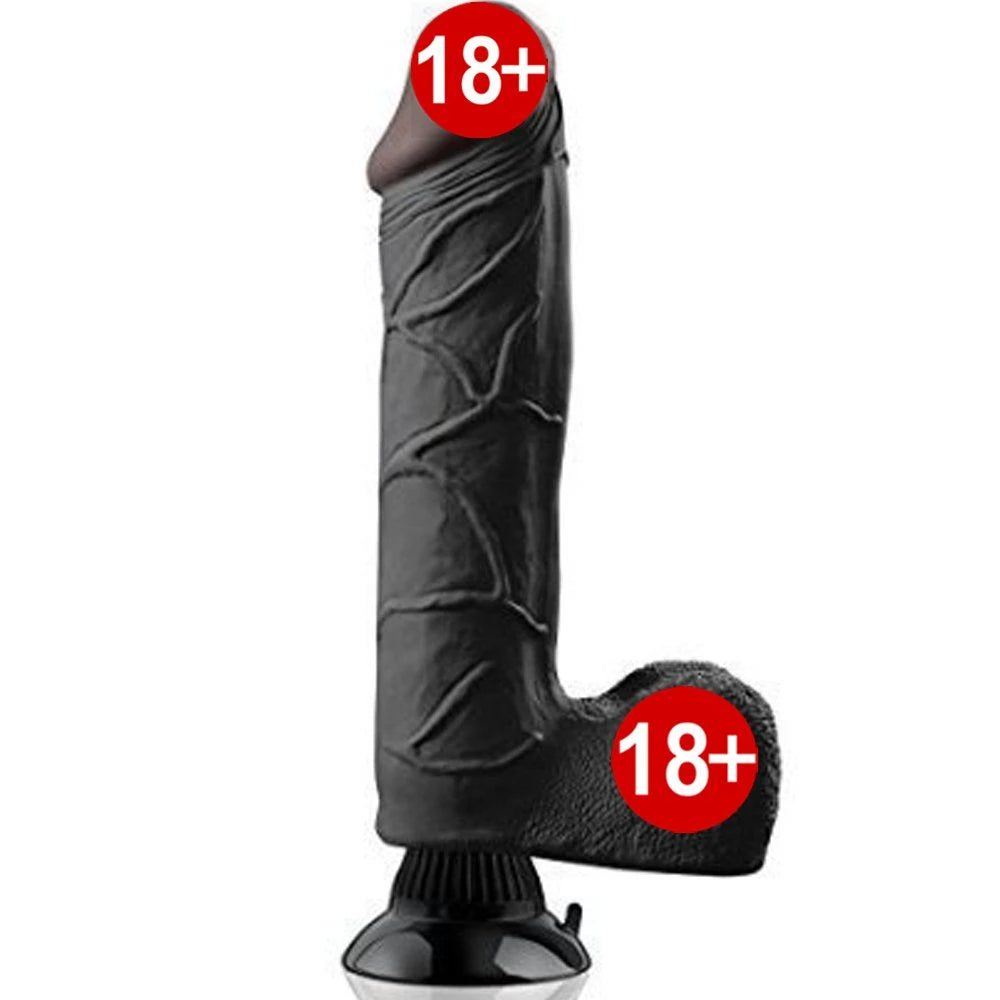 Real Feel Deluxe No:11 Ekstra Yumuşak Titreşimli Realistik Penis – Siyah