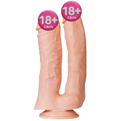 Realistic Mega 33 cm İri Çift Taraflı Realistik Dildo