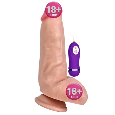 Red Eagle 16 cm Kablolu Kumandalı Titreşimli Realistik Penis