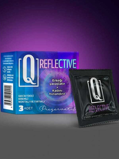 Reflective Tırtıklı ve Noktalı Kremli Prezervatif 3'lü