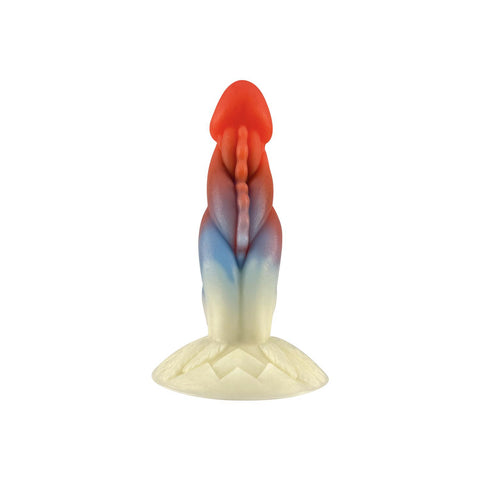 Renkli Spiral Tasarımlı Silikon Dildo 17,5 cm – Vakumlu Taban