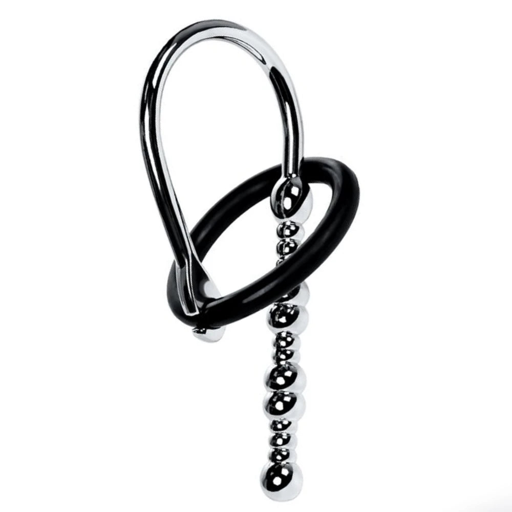 Ribbet Boncuklu Metal Üretral Çubuk – 2 Halkalı Set
