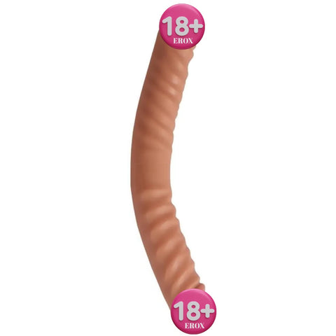 Richard 34 cm Çift Başlı Damarlı Realistik Penis – 4 cm Çap