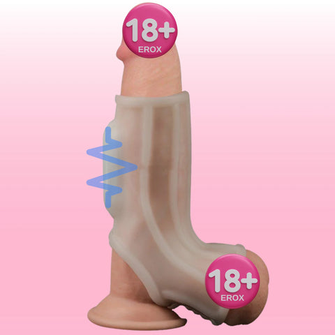 Ridge Knights Ring Skrotum Kılıflı Titreşimli Penis Kılıfı